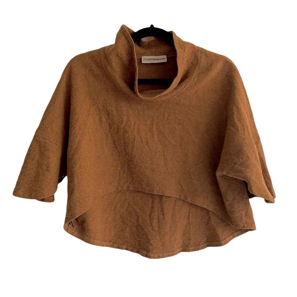 Christopher & Banks Brown Cowl Neck Sweater Poncho